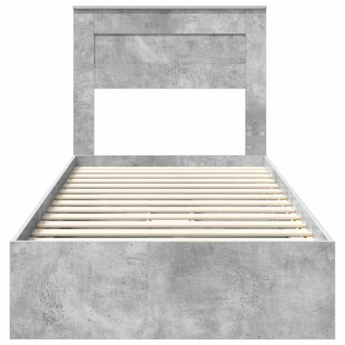 Sengestel med skuffe Beton Grå 100 x 200 cm Konstrueret træ