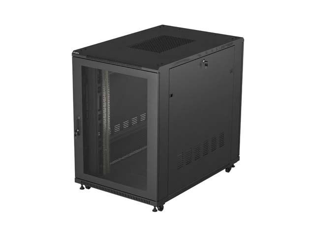 Serverrack 19" Lanberg 22U gulvskab 80×120 cm - sort