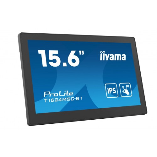 Skærm med touch – iiyama ProLite T1624MSC-B1 15,6" Full HD IPS, sort