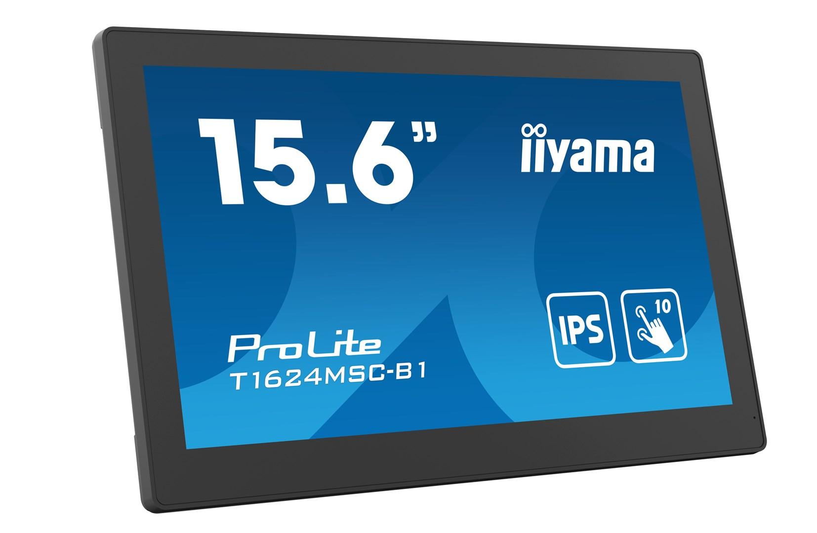 Skærm med touch – iiyama ProLite T1624MSC-B1 15,6" Full HD IPS, sort