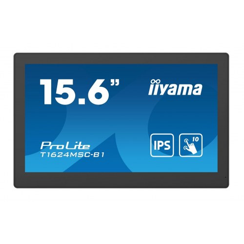 Skærm med touch – iiyama ProLite T1624MSC-B1 15,6" Full HD IPS, sort