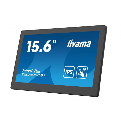 Skærm med touch – iiyama ProLite T1624MSC-B1 15,6" Full HD IPS, sort