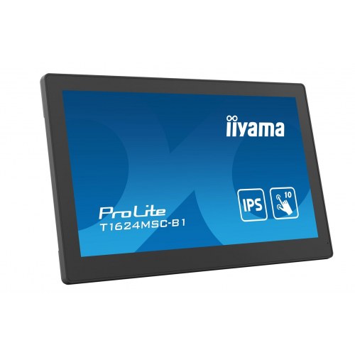 Skærm med touch – iiyama ProLite T1624MSC-B1 15,6" Full HD IPS, sort