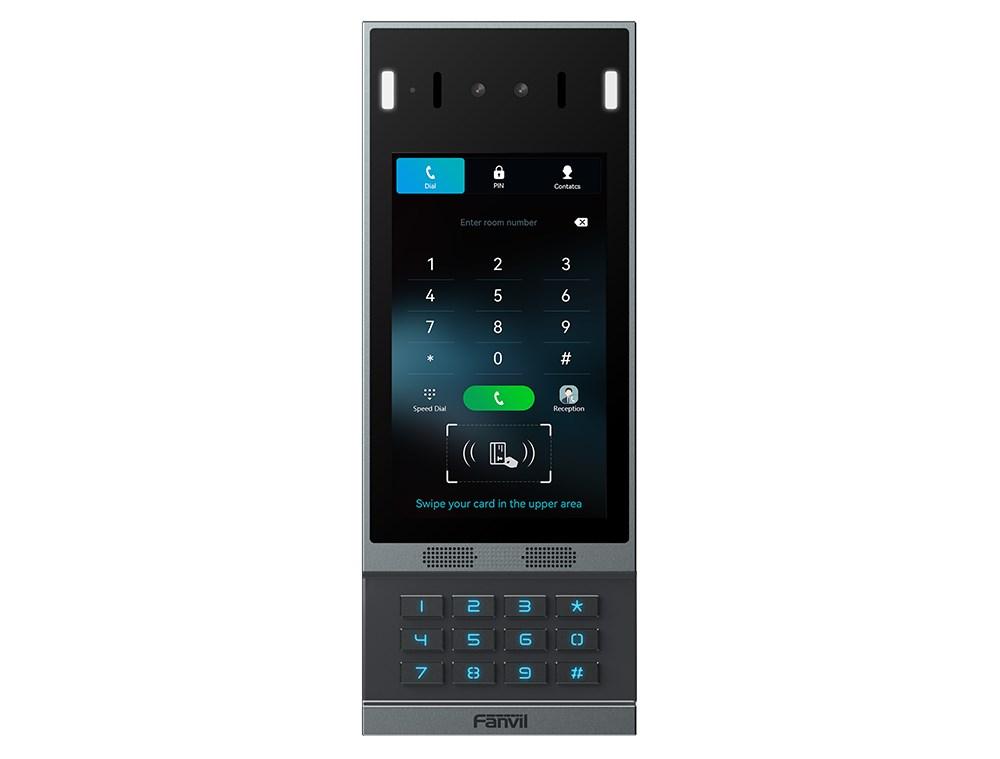 Dørtelefon med video 7" – Fanvil i67, sort/grå billede