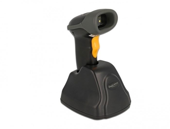 Stregkodescanner trådløs 2,4 GHz – DELOCK 1D/2D med ladestation, 5 sprog billede