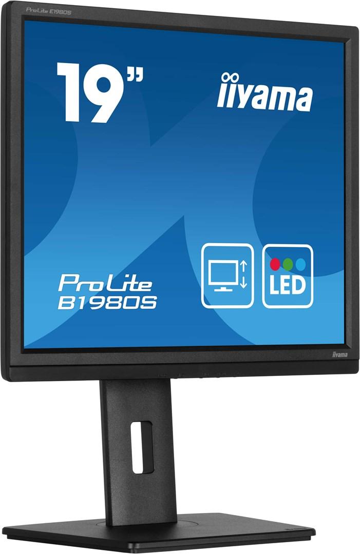 Skærm 19" iiyama ProLite B1980S - 5:4 LED, HDMI/DP, sort billede