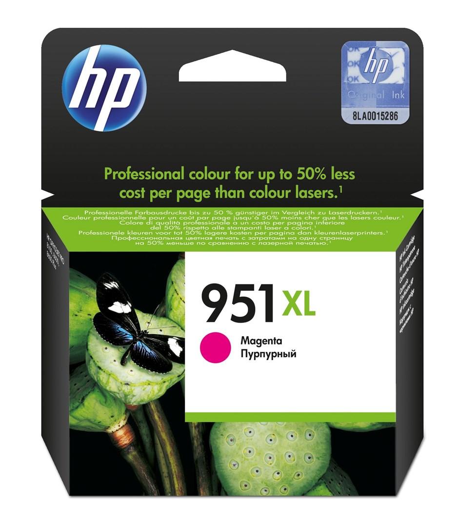 Blækpatron HP 951XL magenta – høj kapacitet, original