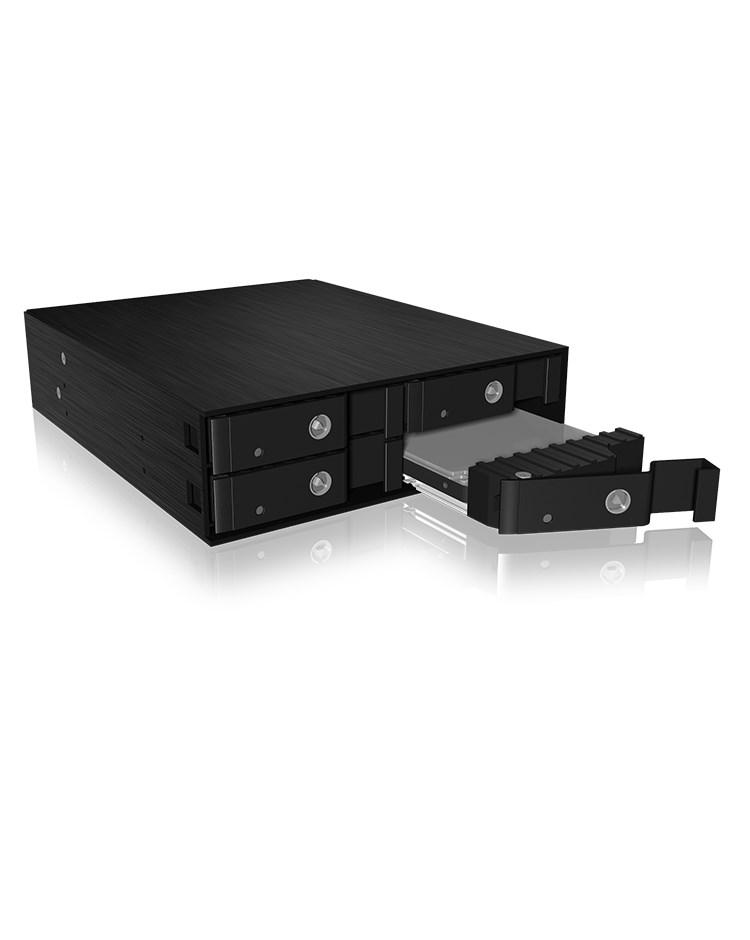 Harddiskkabinet 5,25" til 4×2,5" - RAIDSONIC ICY BOX IB-2240SSK, sort billede