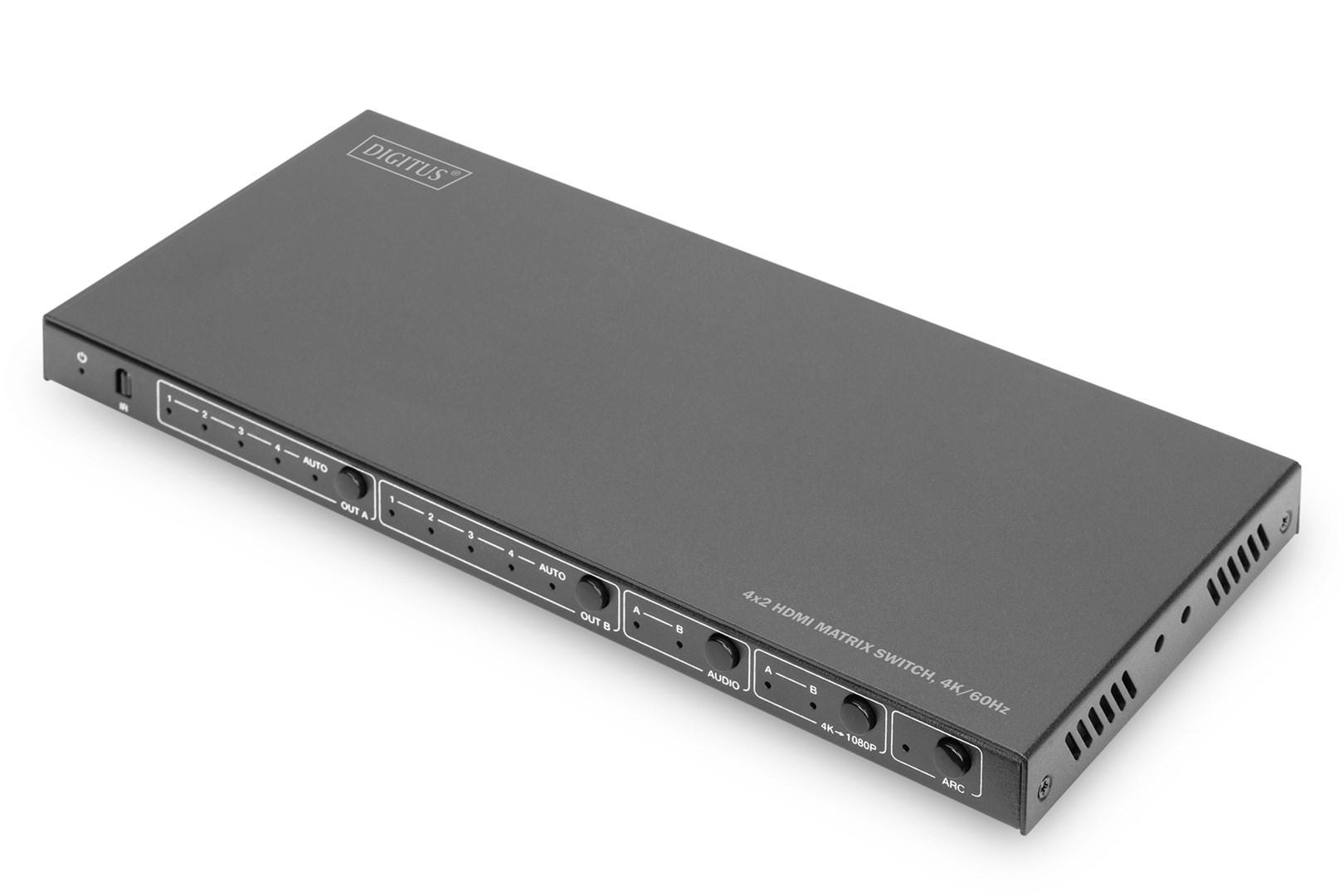 HDMI switch - DIGITUS 4x2 matrix, 4K UHD billede