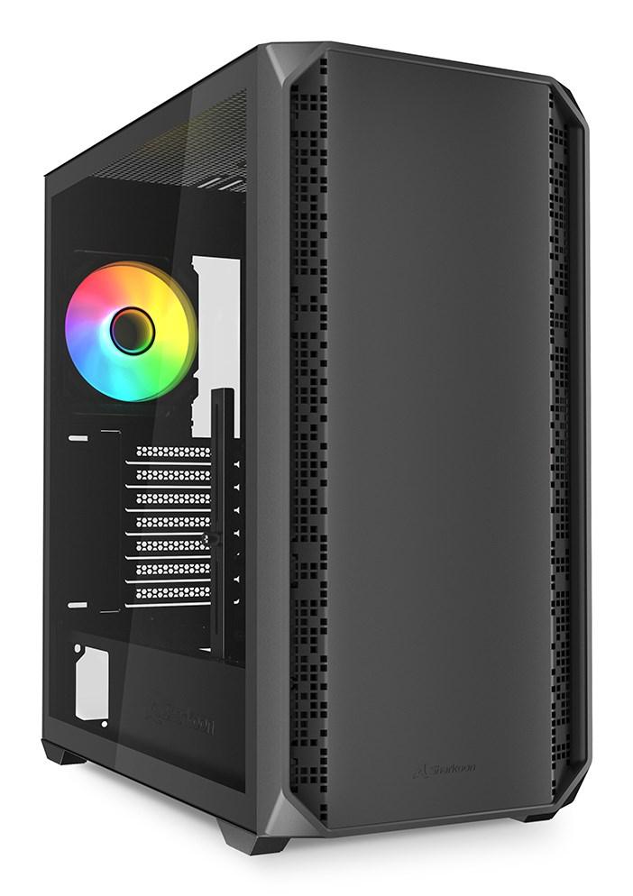 PC kabinet Sharkoon AK2 RGB Midi Tower – sort
