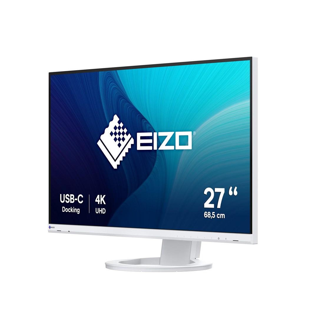 4K skærm 27" EIZO FlexScan EV2740S - USB-C dok, hvid billede