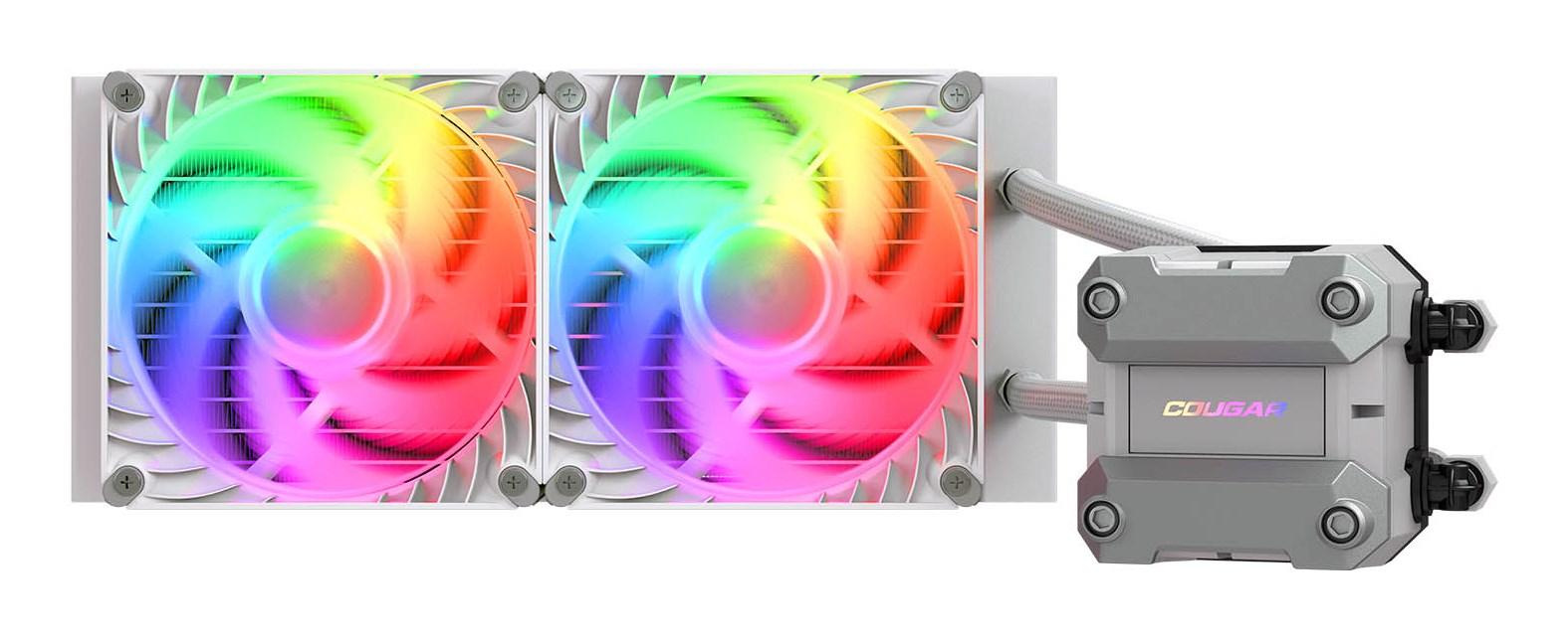 CPU vandkøler 240 mm med ARGB – COUGAR, hvid