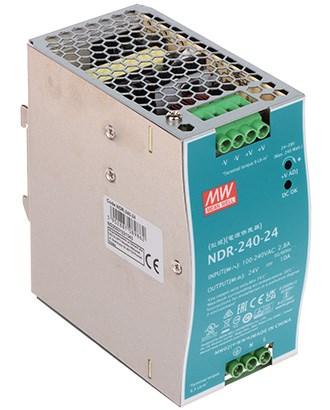 MEAN WELL NDR-240-24, 90 - 264 V, 240 W, 24 V, 10 A, RoHS, 63 mm