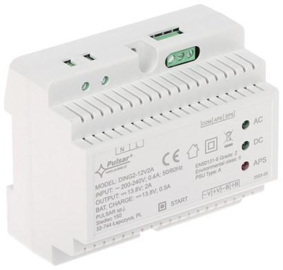 Strømforsyning til alarm – PULSAR DING2 13,8 V / 2 A til DIN-skinne billede