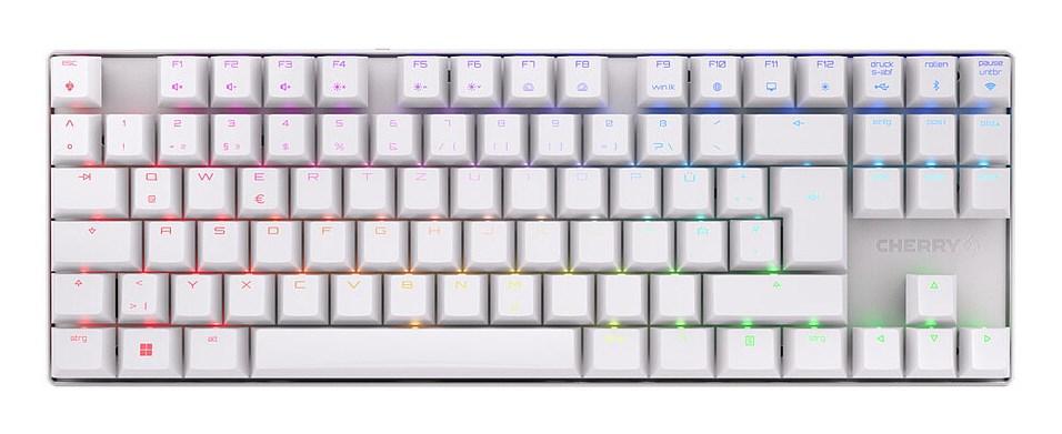 CHERRY MX 8.2 Tastatur Mekanisk RGB/16 millioner farver Trådløs Kablet Tysk