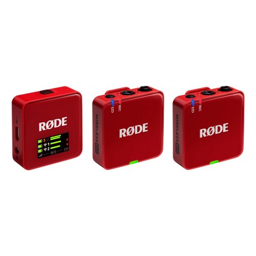 Trådløs mikrofon RØDE Wireless GO - rød, 2 kanaler