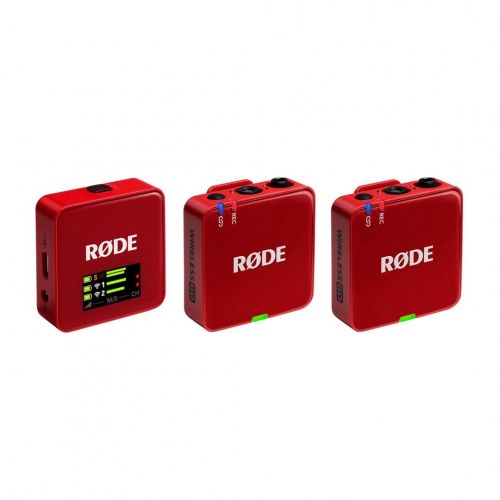 Trådløs mikrofon RØDE Wireless GO - rød, 2 kanaler