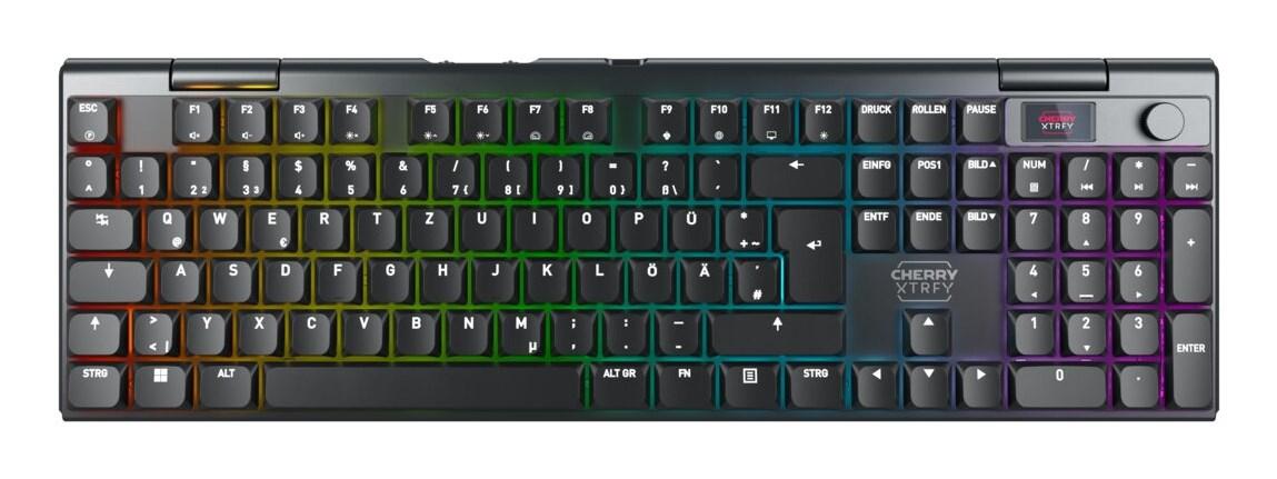 Tastatur til gaming Cherry Xtrfy MX 10.1 Wireless – USB/RF/Bluetooth, QWERTZ tysk, sort billede