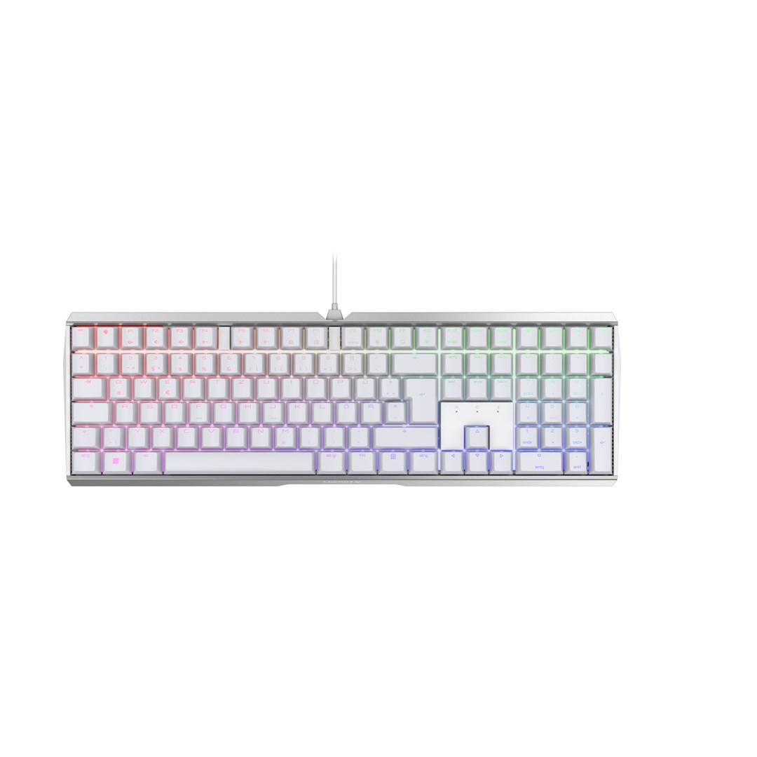 Tastatur gaming Cherry MX 3.0S RGB – USB, QWERTZ (tysk), hvid