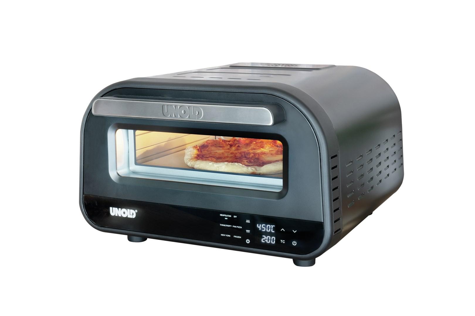 Elektrisk pizzaovn – Unold Don Luigi, 1 pizza, 1.700 W, sort billede