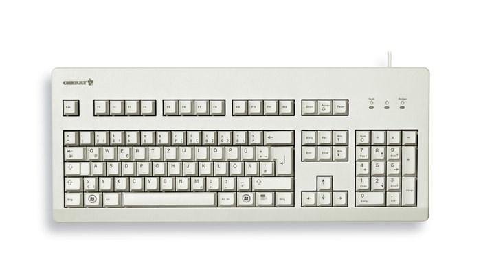 Tastatur Cherry G80-3000 - USB, mekanisk, QWERTZ tysk, grå
