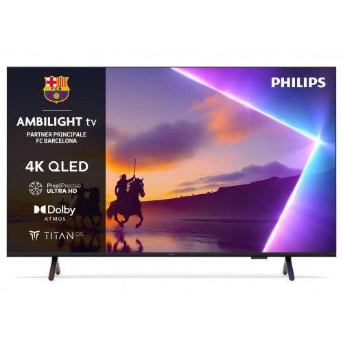 4K Smart TV Philips 50PUS8510 50" QLED Ambilight (sort)