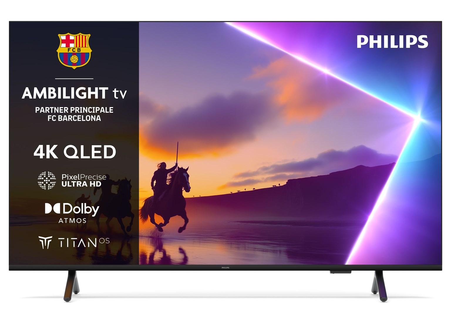 4K Smart TV Philips 50PUS8510 50" QLED Ambilight (sort)