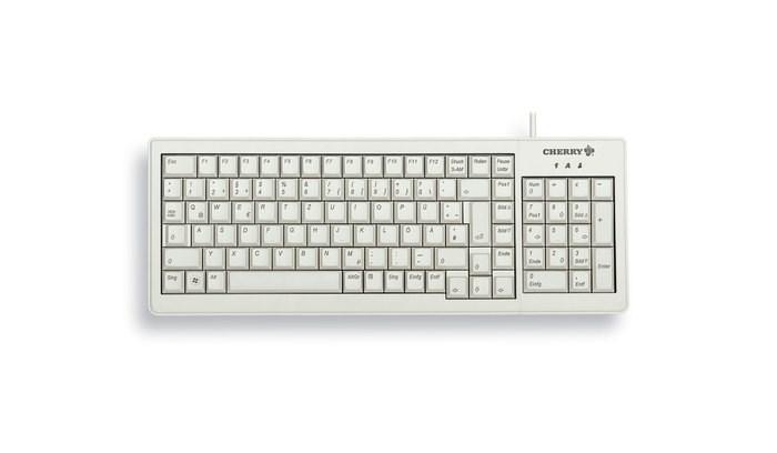 Tastatur med kabel Cherry XS Home USB QWERTZ tysk – grå billede