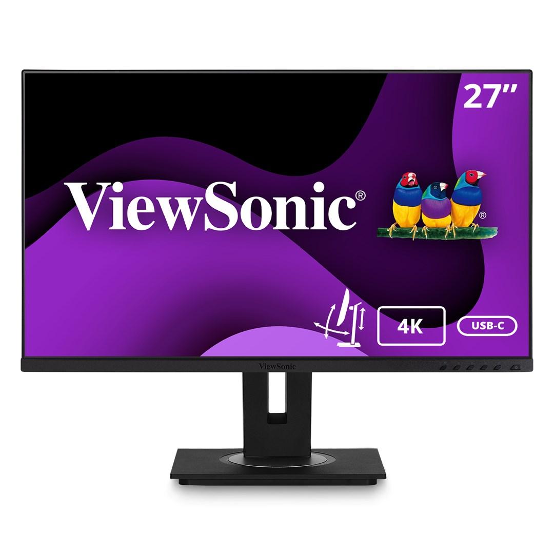 27" skærm ViewSonic VG2756-4K - 4K Ultra HD, IPS, USB-C billede