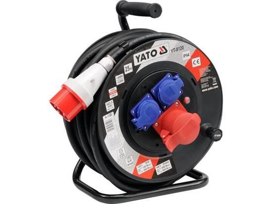 Power drum extension cord 25 m, 5G2.5 mm 230/400 V [YT-8120]