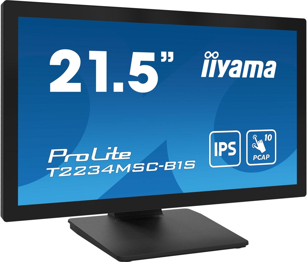 Skærm med touch - iiyama ProLite T2234MSC-B1S 21,5" Full HD IPS (sort) billede