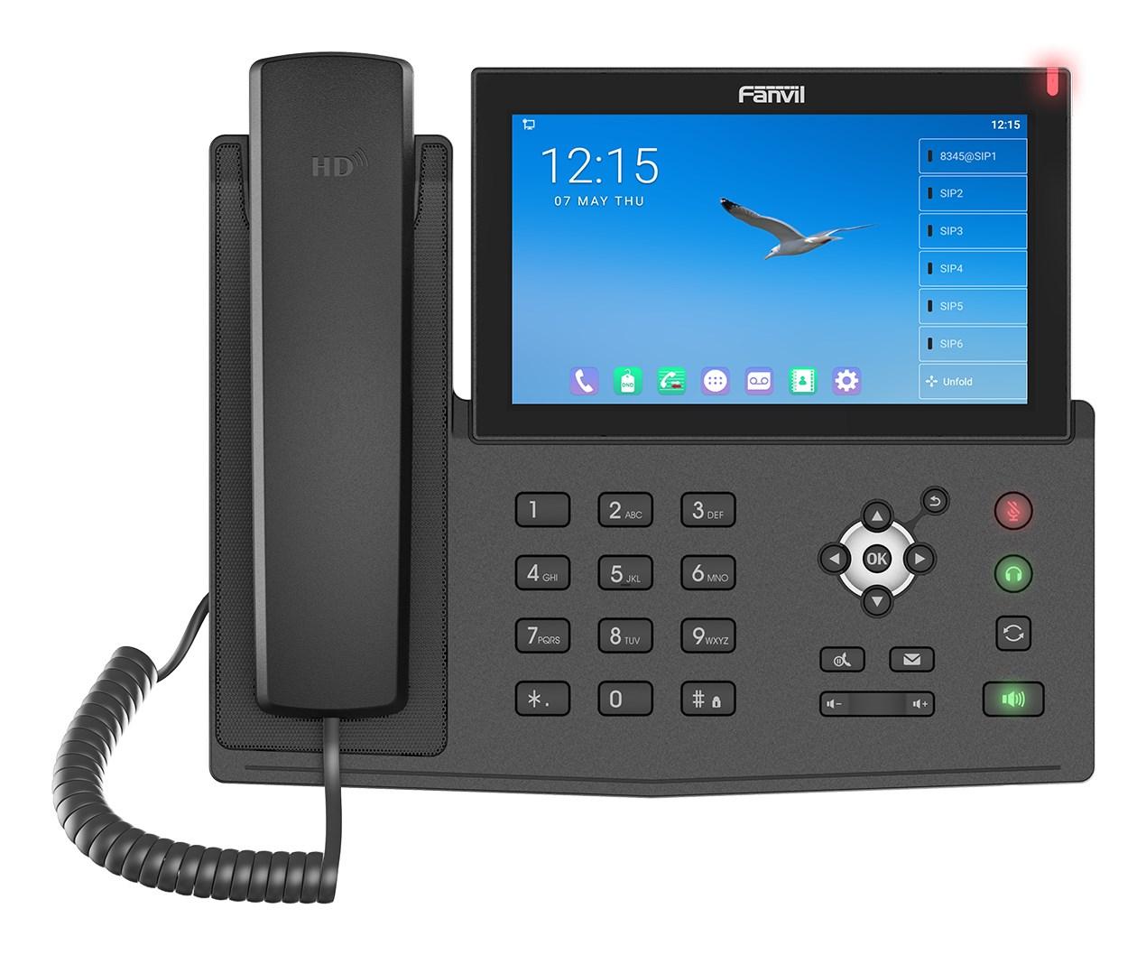 IP-telefon Fanvil X7A – sort, 20 linjer, 7" LCD, Wi‑Fi billede