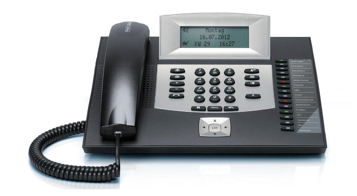 Fastnettelefon Auerswald COMfortel 1600 med nummeridentifikation – sort billede