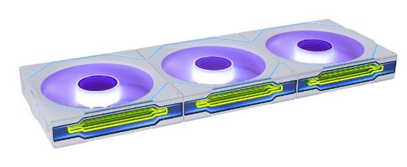 Lian Li UNI FAN SL INF Wireless Reverse 3 pack White - 120mm - Kabinet køler - 120mm - Hvid med RGB - 32 dBA