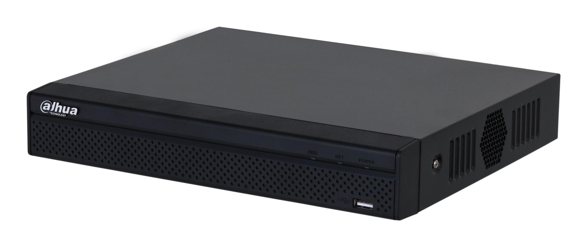Netværksoptager NVR med PoE – Dahua Lite NVR2108HS-8P-4KS3 1U, sort