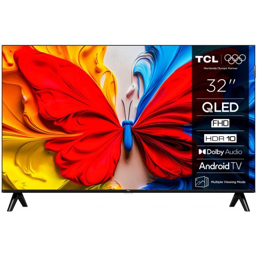 Smart TV TCL 32" Full HD QLED (32S5K) – Wi‑Fi, Android TV, sort