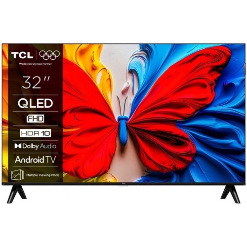Smart TV TCL 32" Full HD QLED (32S5K) – Wi‑Fi, Android TV, sort