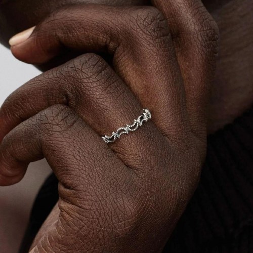Ring dame Pandora - sterling sølv, str. 14, sølvfarvet