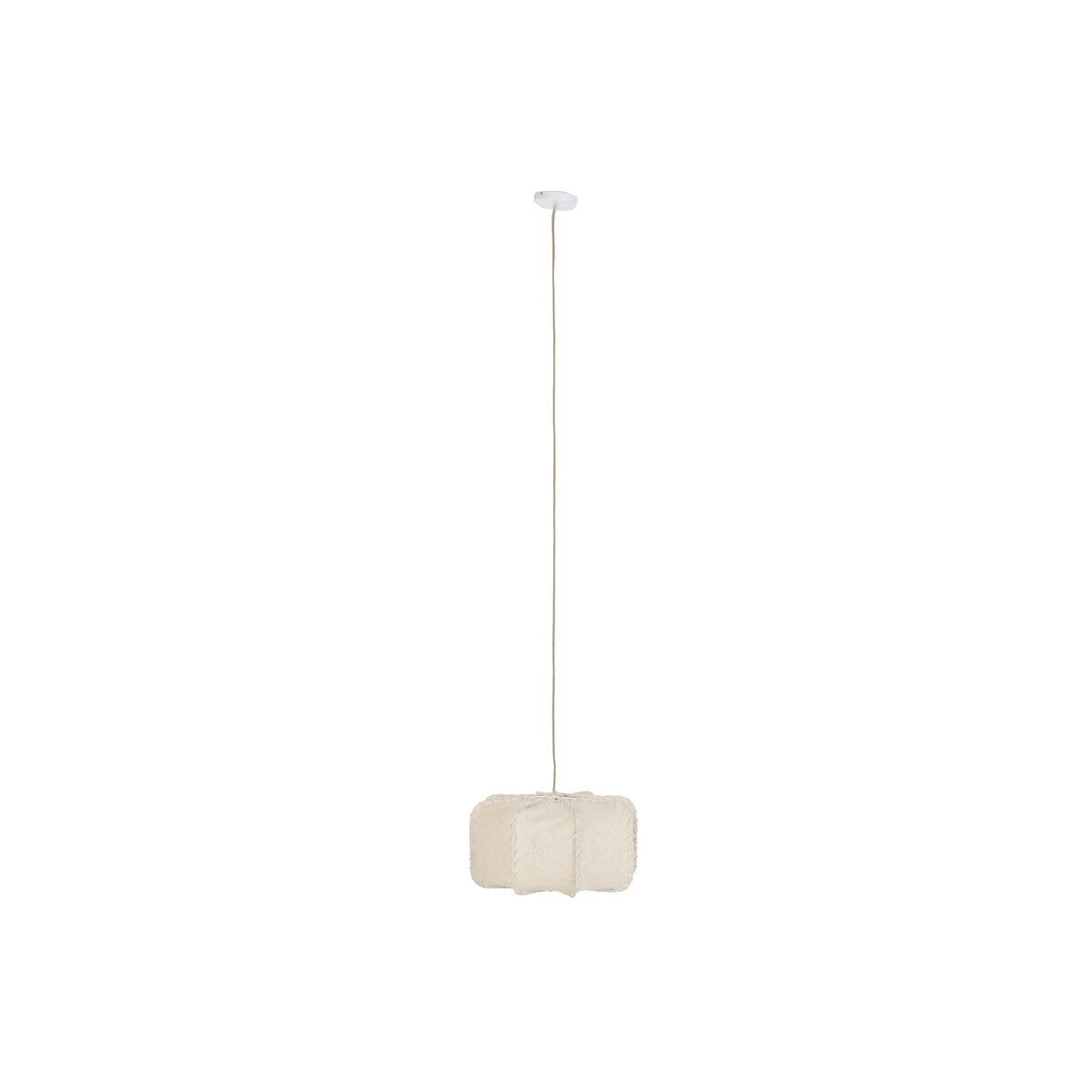 Loftlampe - beige jute, 60 W, 45 × 45 × 28 cm
