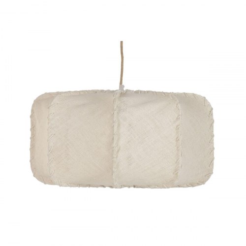Loftlampe - beige jute, 60 W, 45 × 45 × 28 cm