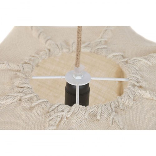Loftlampe - beige jute, 60 W, 45 × 45 × 28 cm