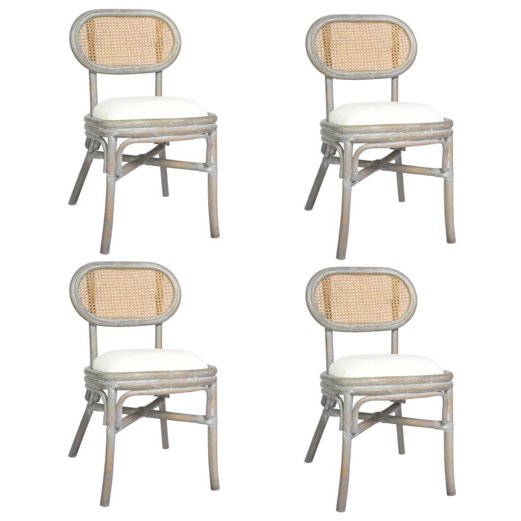 Spisebordsstole 4 stk. linned grå