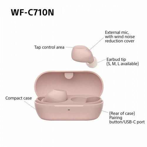 Trådløse in-ear høretelefoner Sony WF-C710N - Pink