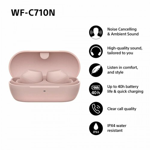 Trådløse in-ear høretelefoner Sony WF-C710N - Pink