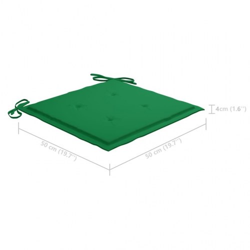 Havestole 2 stk. med hynder massivt akacietræ