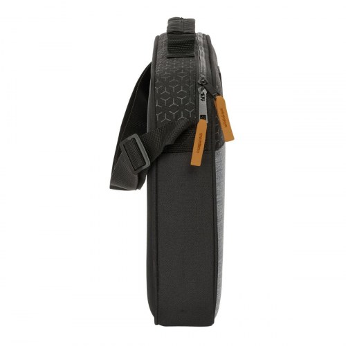 Skoletaske til børn Safta Old School - sort/grå 38 × 28 × 6 cm