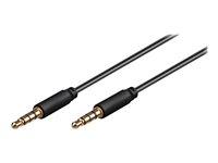 AUX lydkabel 3,5 mm 4-polet - Goobay - 50 cm - sort billede