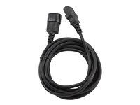 Forlængerkabel til strøm 3 m – Gembird IEC 60320 C13 til C14 – sort