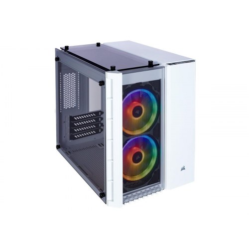 PC kabinet Corsair Crystal Series 280X RGB micro ATX – hvid