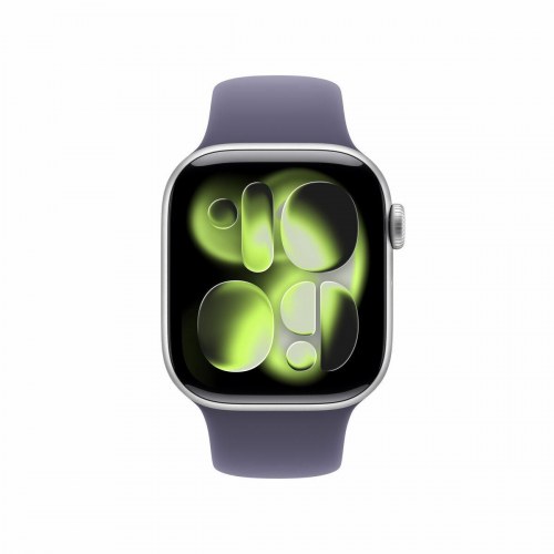 Apple smartwatch MEU64QL/A - sølv, 42 mm med lilla sportsrem